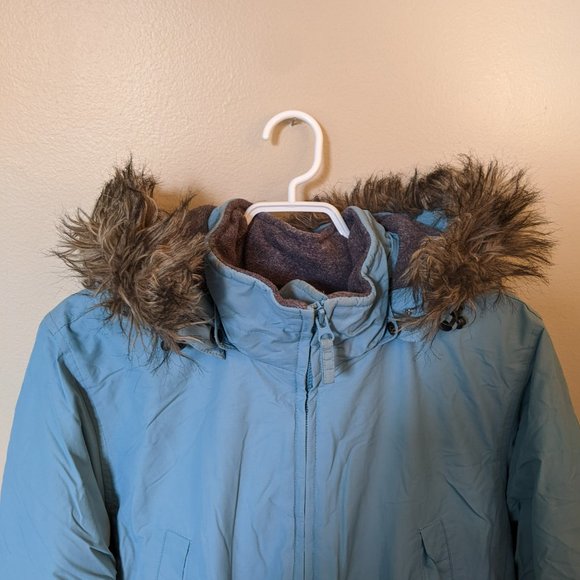 Blue Mid Length Parka - Lands End - Picture 5 of 9